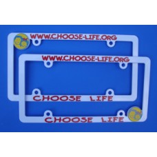 License Plate Frame, Choose Life, Plastic